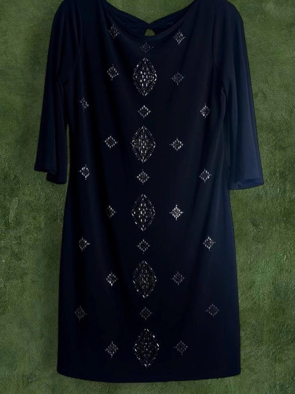 White House Black Market WHBM Embellished Jersey Tunic Dress